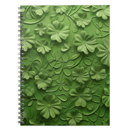 CADERNO ESPIRAL SHAMROCKS VERDE IRLANDÊS DA COBERTURA CELTICA