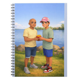 Caderno Espiral Sharing fries by the lake