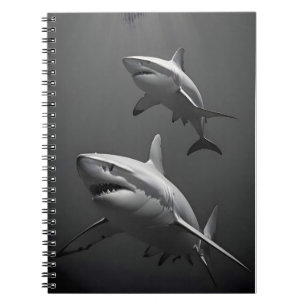 Caderno Espiral Shark Wildlife Wallpaper majestoso