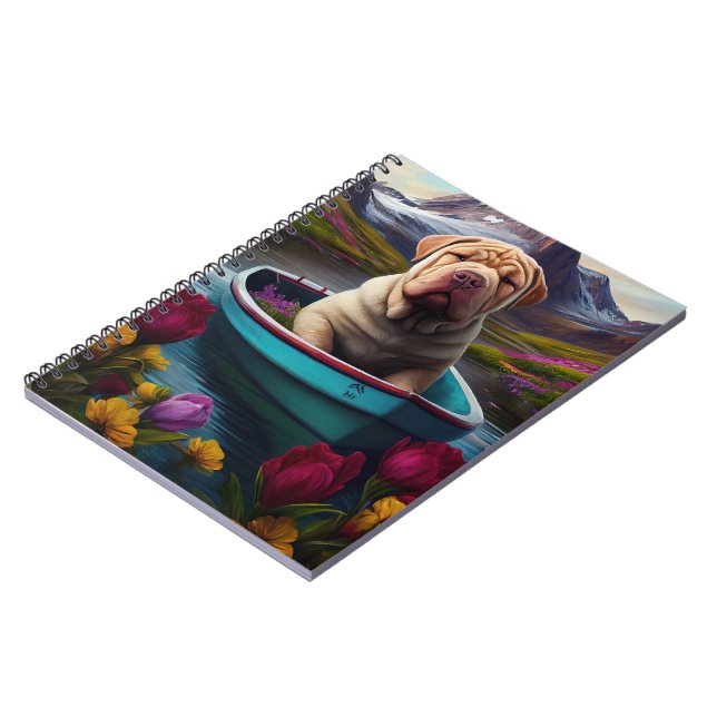 Caderno Espiral Sharpei em um remo: Uma aventura cênica (Left Side)