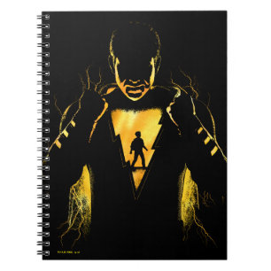 Caderno Espiral SHAZAM! Silhueta de Shazam e Billy Lightning