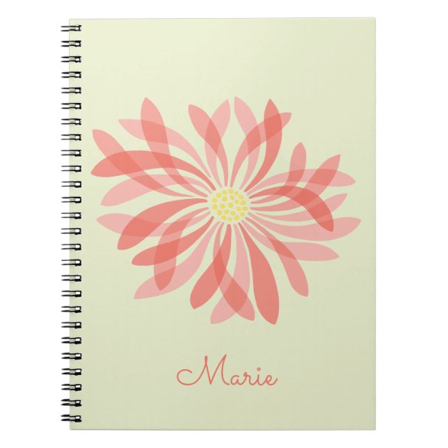 Caderno Espiral Sheer Wildflower Personalizado (Frente)