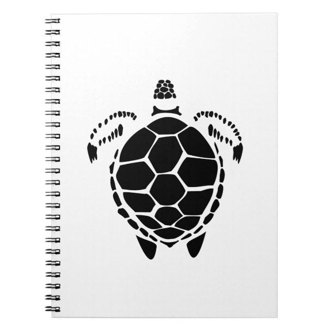 Caderno Espiral Shell de Tartaruga do Mar Negro (Frente)