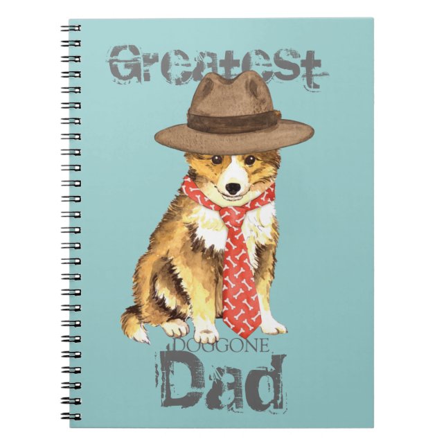 Caderno Espiral Sheltie Pai (Frente)
