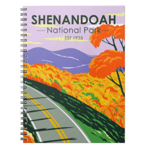 Caderno Espiral Shenandoah National Park Skyline Drive Virginia