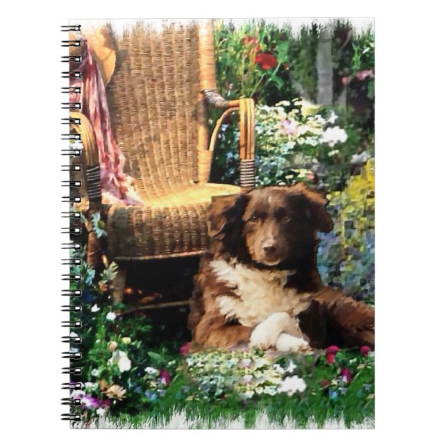 Caderno Espiral Shepherd Dog Art Australiano (Frente)