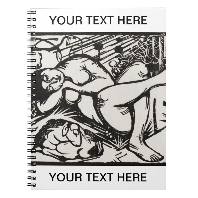 Caderno Espiral Shepherdese Dormindo Franz Marc Noteb Personalizad (Frente)