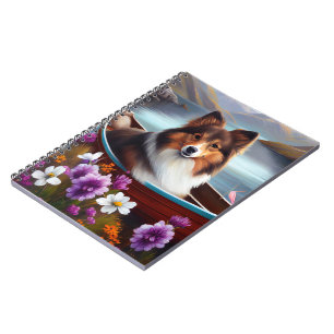 Caderno Espiral Shetland Sheepdog em um remo: Uma aventura cêntric