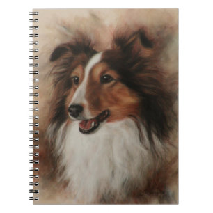 Caderno Espiral Shetland Sheepdog Sheltie sorrindo