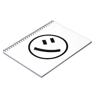 Caderno Espiral ㋛ Shi Kana Katakana sorrindo Emoji / Emoticon