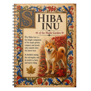 Caderno Espiral Shiba Inu, Arte Medieval de Bestiário