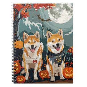Caderno Espiral Shiba Inu Halloween Assustador