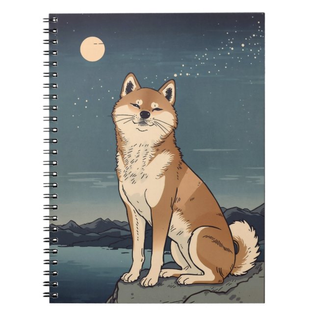 Caderno Espiral Shiba Inu Moonlight Notebook (Frente)