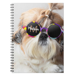 Caderno Espiral Shih Tzu Legal e divertido Óculos de sol fofo Foto