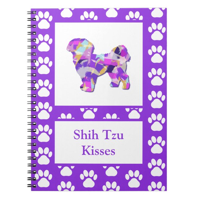 Caderno Espiral Shih Tzu Silhouette Paw Cuple PY&B (Frente)