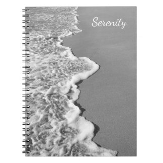 Caderno Espiral Shoreline in Black & White Spiral Photo Notebook