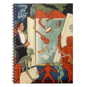 Caderno Espiral Show de Mágica do Grande Carter Mágico Vintage
