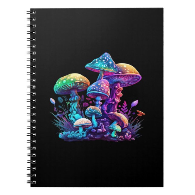 Caderno Espiral Shroom Místico - Whimsigoth E Witchcore Wonderl (Frente)