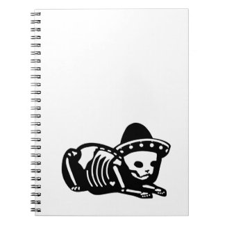 Caderno Espiral Siesta de esqueleto do gato