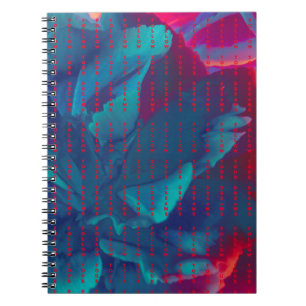 Caderno Espiral Siga suas citações dos sonhos Flores Coloridas