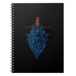 Caderno Espiral Sigil Of Baphomet Goat Of Mendes Satan Dark Goth