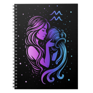 Caderno Espiral signo zodiacal de Aquário