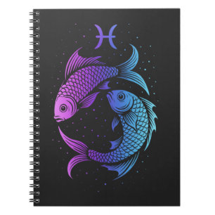 Caderno Espiral signo zodiacal de Peixes