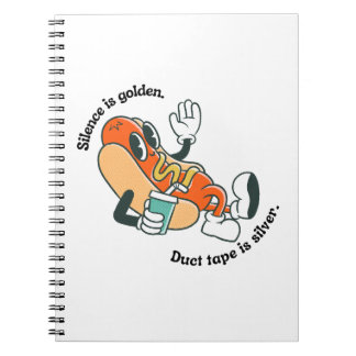 Caderno Espiral silêncio é ouro