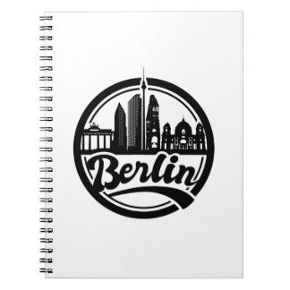 Caderno Espiral Silhouette, cidade de Berlim Vintage