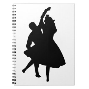 CADERNO ESPIRAL SILHOUETTE DANCERS