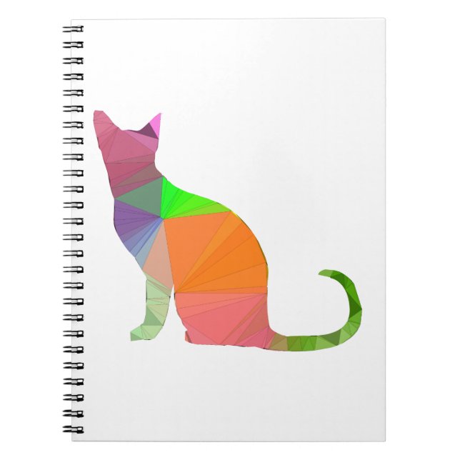 Caderno Espiral Silhouette de Gato Baixo (Frente)