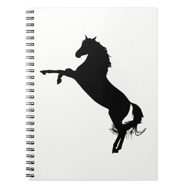 Caderno Espiral Silhouette do Cavalo Árabe (Frente)