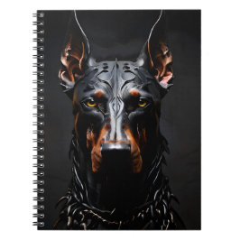 Caderno Espiral Silhueta de aço doberman