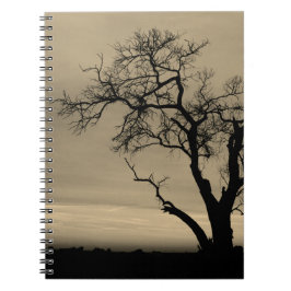 Caderno Espiral Silhueta de Árvore Irregular