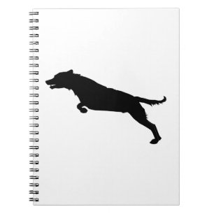Caderno Espiral Silhueta de Cachorro Saltando