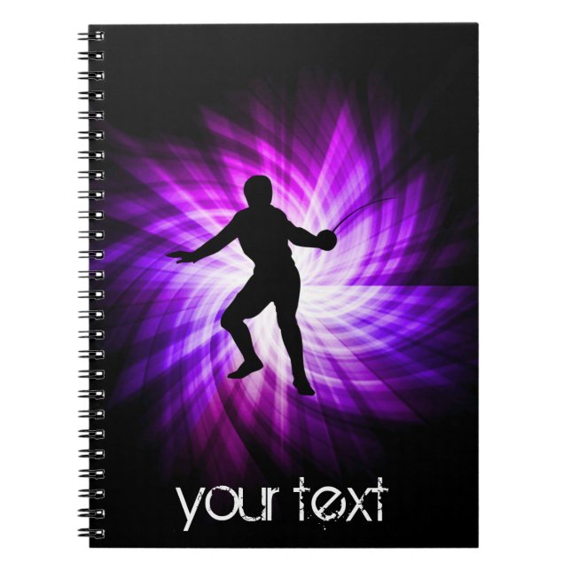 Caderno Espiral Silhueta de vedação; roxa (Frente)