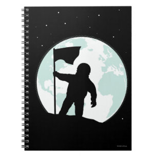 Caderno Espiral Silhueta do astronauta