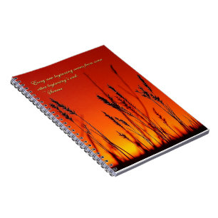 Caderno Espiral Silhueta do por do sol inspirada