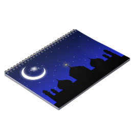 Caderno Espiral Silhueta Mesquita à Noite - Notebook