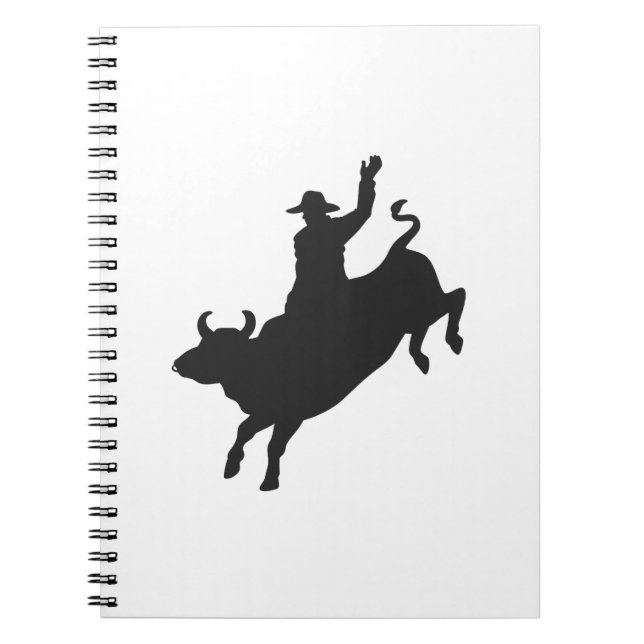 Caderno Espiral Silhueta Rodeo Bull Ride (Frente)