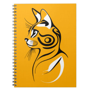 Caderno Espiral Silhute de gato