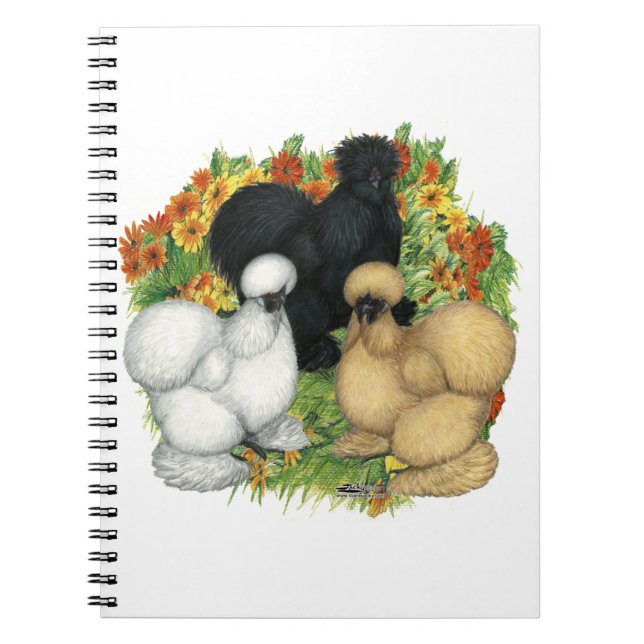 Caderno Espiral Silkies do Jardim Flor (Frente)