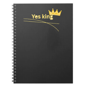 Caderno Espiral Sim Rei Coroa Meme Engraçado