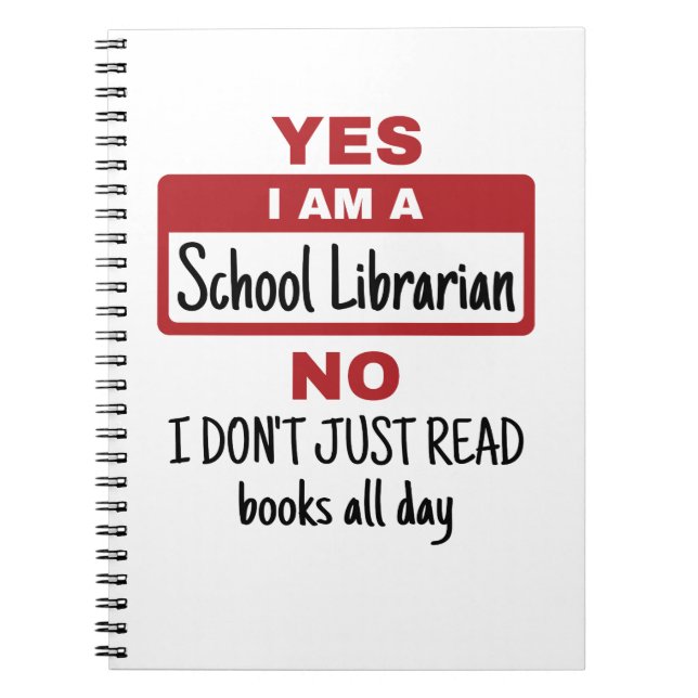 Caderno Espiral Sim, Sou Uma Bibliotecária Escolar (Frente)