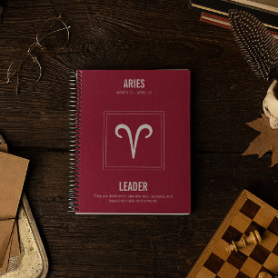 Caderno Espiral Símbolo Aries Astrology