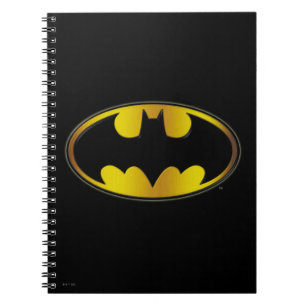 Caderno Espiral Símbolo Batman Logotipo de gradiente oval