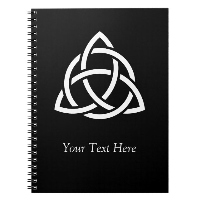 Caderno Espiral Símbolo Celtic Trinity Knot Triquetra Personalizad (Frente)