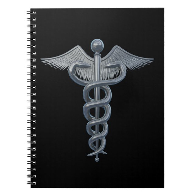 Caderno Espiral Símbolo da profissão médica (Frente)