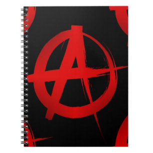 Caderno Espiral Símbolo de anarquia