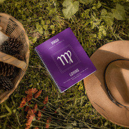 Caderno Espiral Símbolo de Astrologia do Virgo